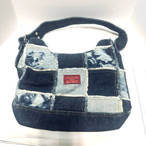 y2k 2000s Denim Bag Purse HotKiss patchwork mini shoulder